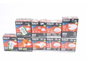 Group Of Halo 4' Direct Mount LED Recessed Lights