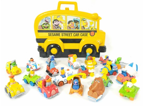 Collection Of Sesame Street Hasbro Cars In Carry Case