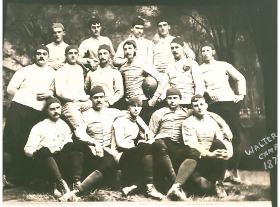 1879 Yale First Football Team Photo With Walter Camp