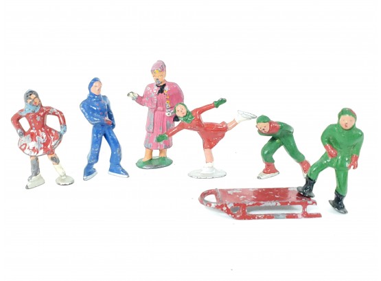 Lead Toy Ice Skating Figures