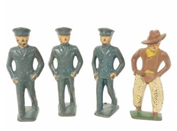 4 Vintage Lead Toy Figures