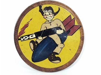 Hand Painted Leather Military AAF Bomber Patch 528th Bombardment