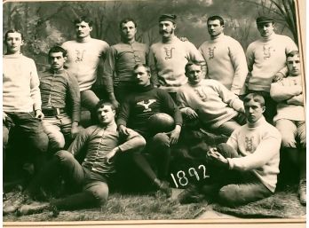 1886 Yale Football Team Photograph With Walter Camp Coach