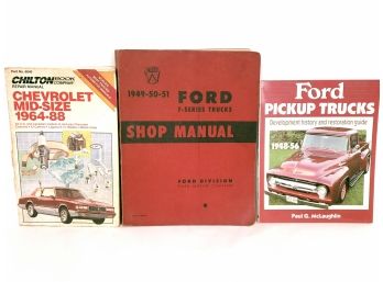 Ford Shop Manual, Chevy Chilton Books