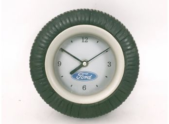 6' Ford Tire Clock In Working Condition