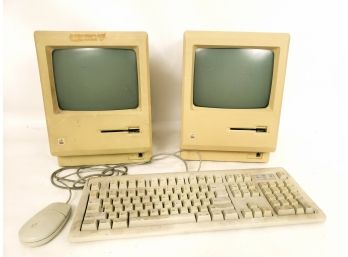 Vintage Apple Computer Monitors, Keyboard And Mouse