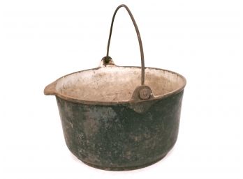 Cast Iron Cauldron Pot Marked Oct 5 1800s