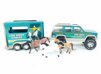 Nylint Lone Horse Stables Truck And Trailer