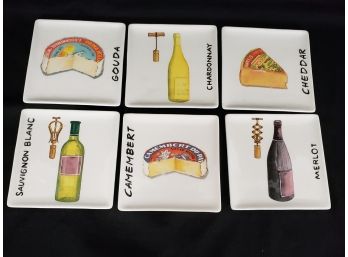 ND Exclusive China Wine And Cheese Plates