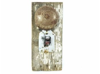 Vintage Alarm Bell On Barn Wood