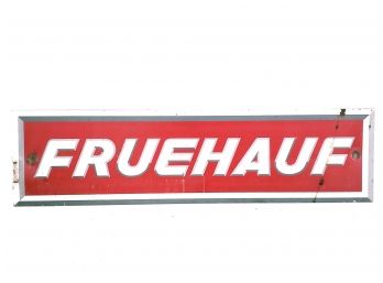Original Fruehauf Trucking Tin Sign