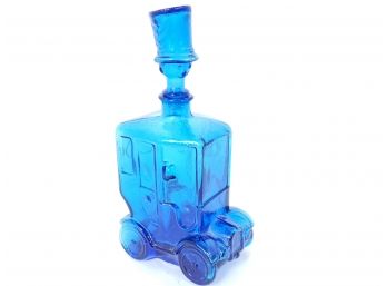 Bessi Italy Blue Glass Figural Bottle