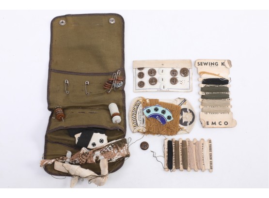 WWII Vintage Soldier's Sewing Kit