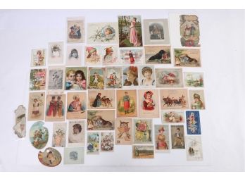 45 Assorted Large Format Victorian Trade Cards