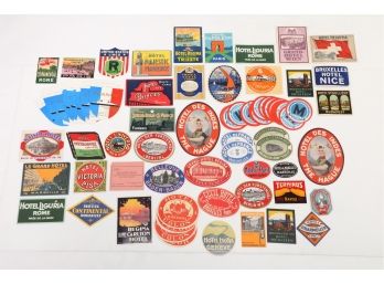 Grouping Early 1900's Luggage Labels