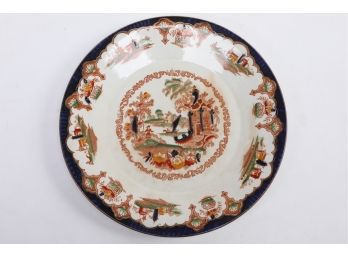 Early 1900 Clored Willow Theme Scene Plate