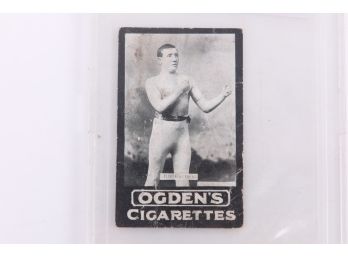 Early 1900's Ogden Cigarette Card Of Bare Hand Boxer Fighter Jim Carney