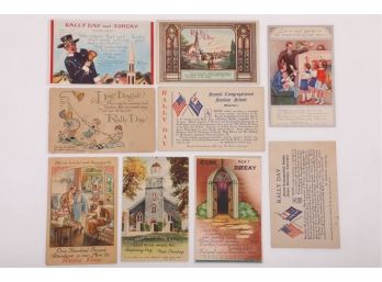 9 Early 1900's Aterbury Rally Day Postcards
