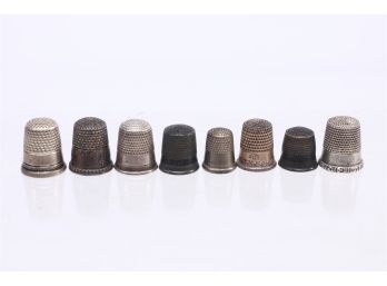 Grouping Of Early 1900's Sterling Thimbles