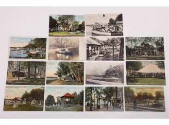 14 Early 1900's Lake Quassapaug Middlebury CT Postcards