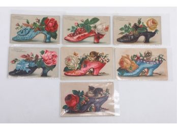 7 Shoe Themed Victorian Trade Cards