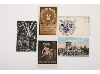 4 Early 1900's ELKS Postcards