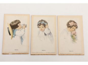 3 Early 1900's Bessie Peese Gutman Postcards