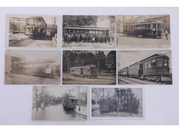 8 1900-20's Postcards Trolleys & Related