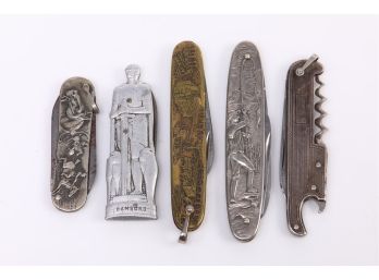 5 Early 1900's Folding Pocket Knives