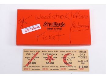 MINT NEVER USED 1969 Woodstock Ticket