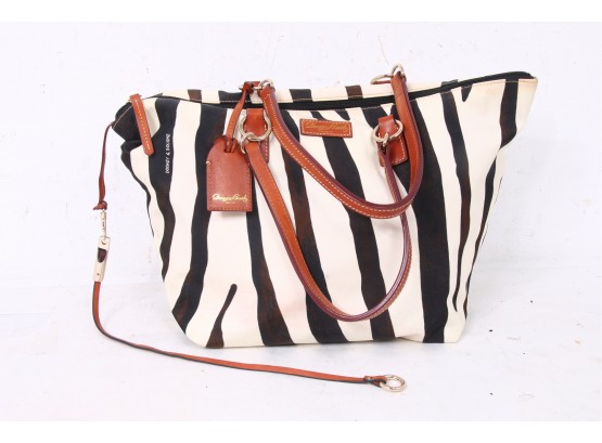 Vintage Genuine Dooney & Bourke Zebra Style Women's Bag