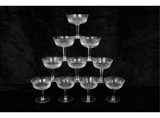 Group Of 10 WATERFORD Champagne Sherbet Glasses