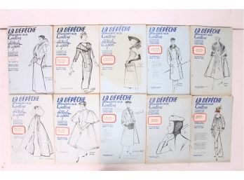 Rare Group Of 1955 1956 La Depeche Commerciale Couture Fashion Designer Magazine