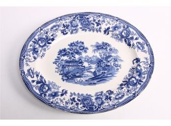 Vintage Tonquin Alfred Meakin Staffordshire England Blue Serving Platter