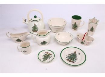 Large Lot Of SPODE Christmas Tree - Mixed Made In England And Made In China