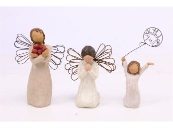 Group Of 3 Willow Tree Angels Figurines