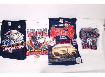 Vintage Group Of NY YANKEES Men's T-Shirts Size XL & XXL - All NEW