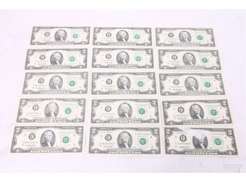 $30 Total Of $2 US Bills Paper Currency