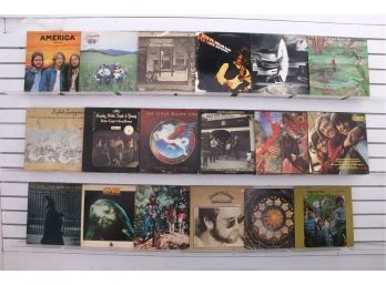 Group Of Vintage LP33 Vinyl Records America, Elon John, Santana, The Monkees, Steve Miller Band & More