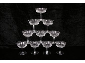 Group Of 10 WATERFORD Champagne Sherbet Glasses
