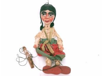 Vintage 15' Tall Composition Marionette Doll
