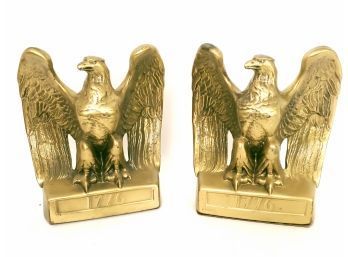 PM Craftsman Brass Eagle Bookends