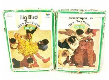 Sesame Street Child Guidance Toy Floor Puzzle Big Bird And Snuffle-upagus