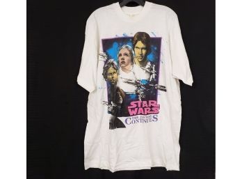 Vintage 1980 Star Wars Single Stitch T Shirt Fantasy Continues