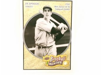 2008 Baseball Heros Joe Dimaggio Card