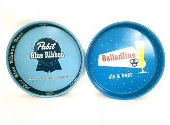 Pabst PBR And Ballantine Vintage Beer Trays