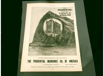 1896 Prudential Insurance Harpers Weekly Paper Advertisement