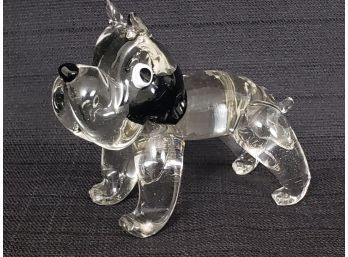 Glass Bulldog Figure