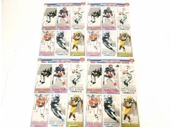 4 McDonald's NFL GameDay  Collector Card Sheets From 1993
