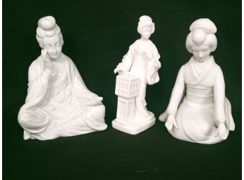 Ceramic Blanc De Chine Japan Quan Yin Statue And Other